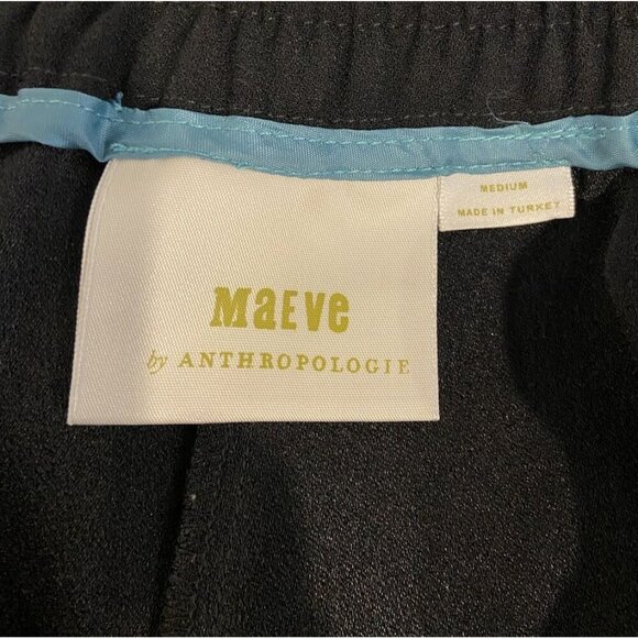 Maeve by Anthropologie Pants Cargo Cuff Hem Black Size Medium M - Picture 4 of 5